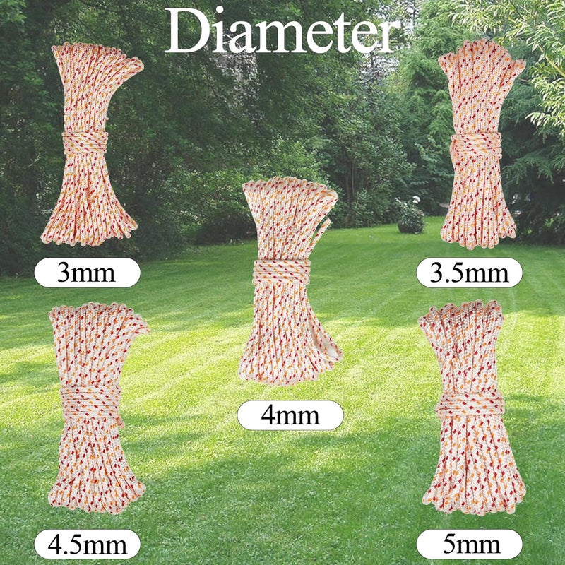 Multisland Recoil Starter Rope Pull Cord, 10m / 3.5mm Pull Starter Rope for Craftsman Husqvarna Stihl Honda Lawn Mower Chainsaw Trimmer Edger Brush Cutter Engine Parts - Image 4